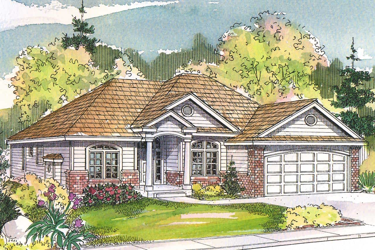 Traditional home (ThePlanCollection: Plan #108-1967)