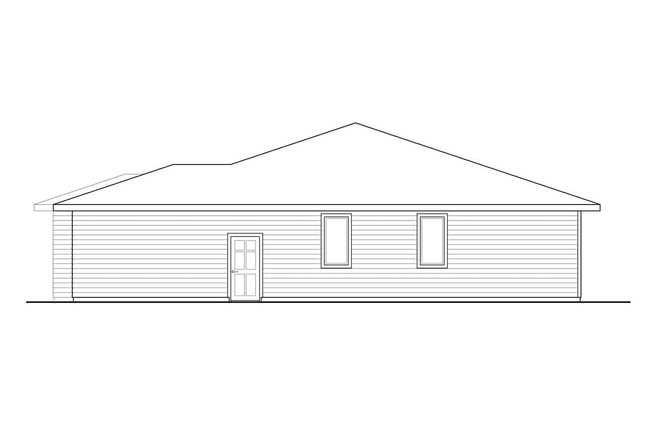 Home Plan Right Elevation of this 3-Bedroom,2082 Sq Ft Plan -108-1970