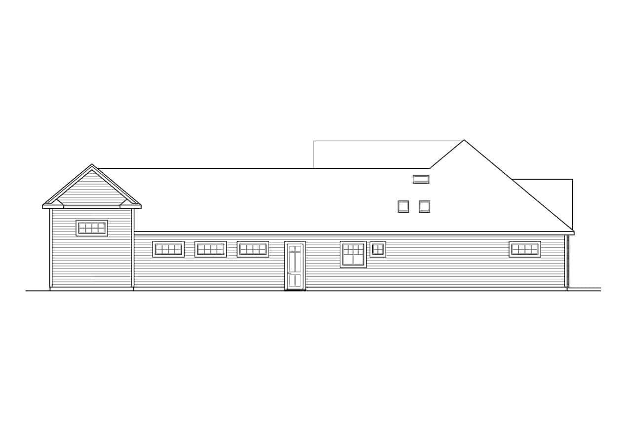 Home Plan Right Elevation of this 2-Bedroom,2652 Sq Ft Plan -108-1971