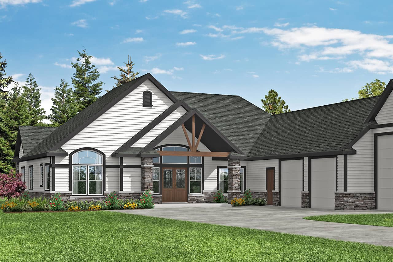 Country Ranch home (ThePlanCollection: Plan #108-1971)