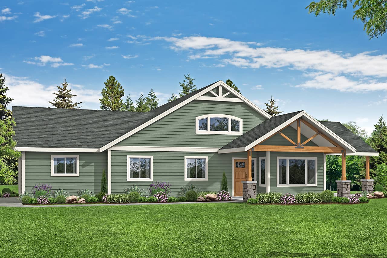 Front View of this 4-Bedroom, 2089 Sq Ft Plan - 108-1973