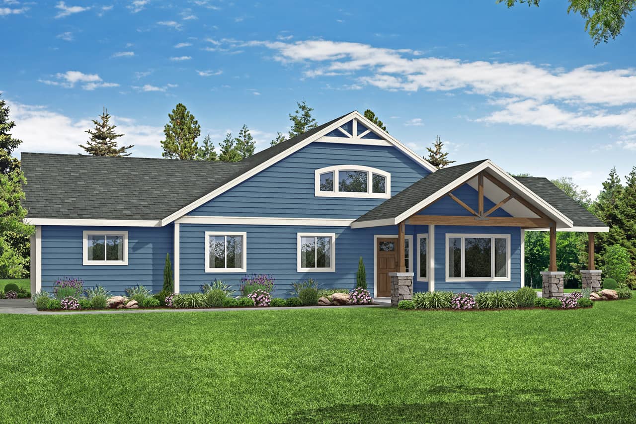 Country Ranch home (ThePlanCollection: Plan #108-1973)
