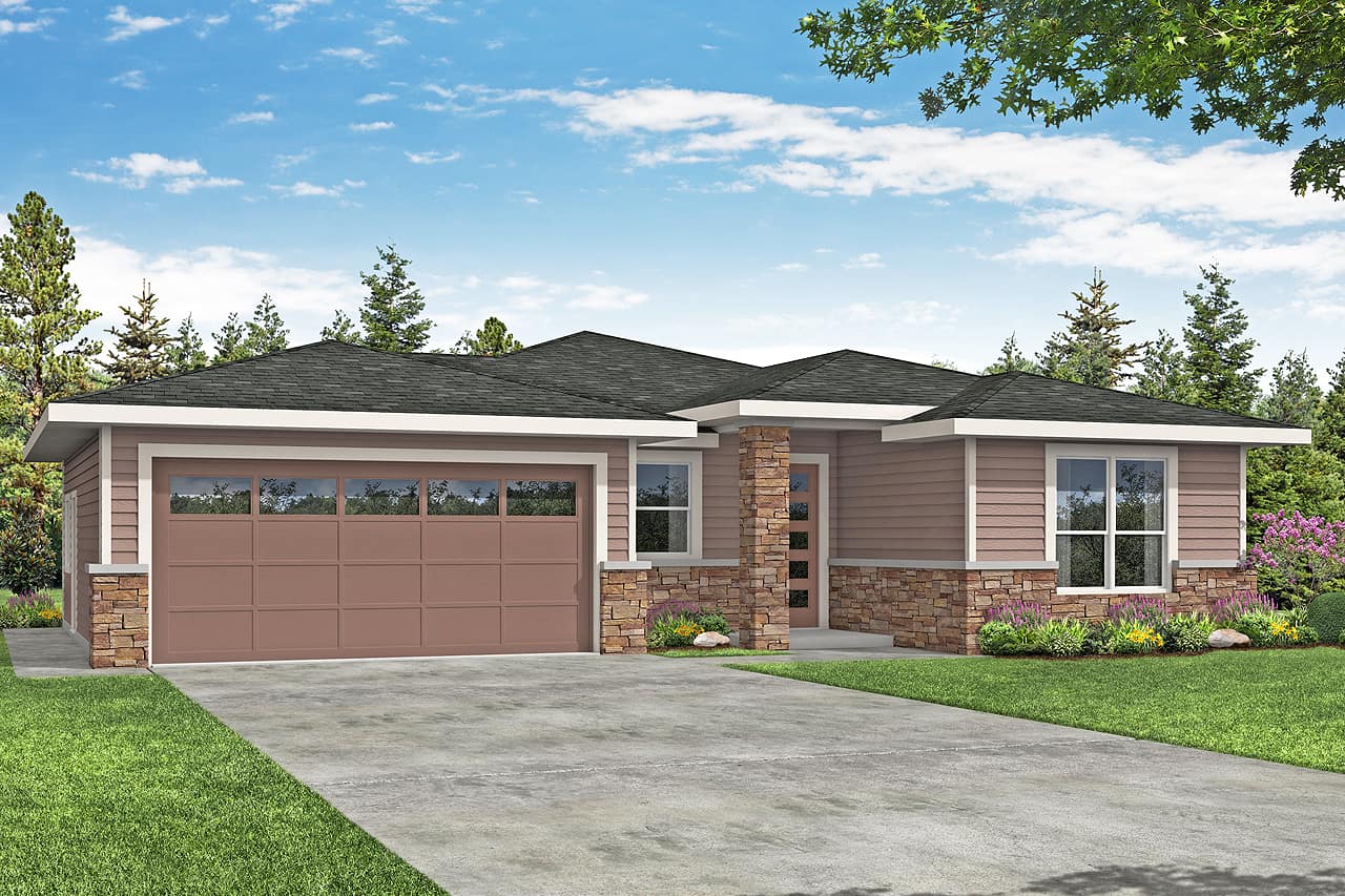 Front View of this 3-Bedroom, 2008 Sq Ft Plan - 108-1976