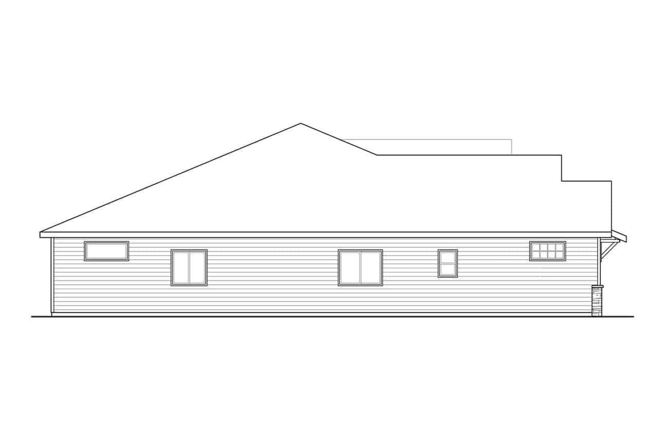 Home Plan Left Elevation of this 3-Bedroom,1802 Sq Ft Plan -108-1977