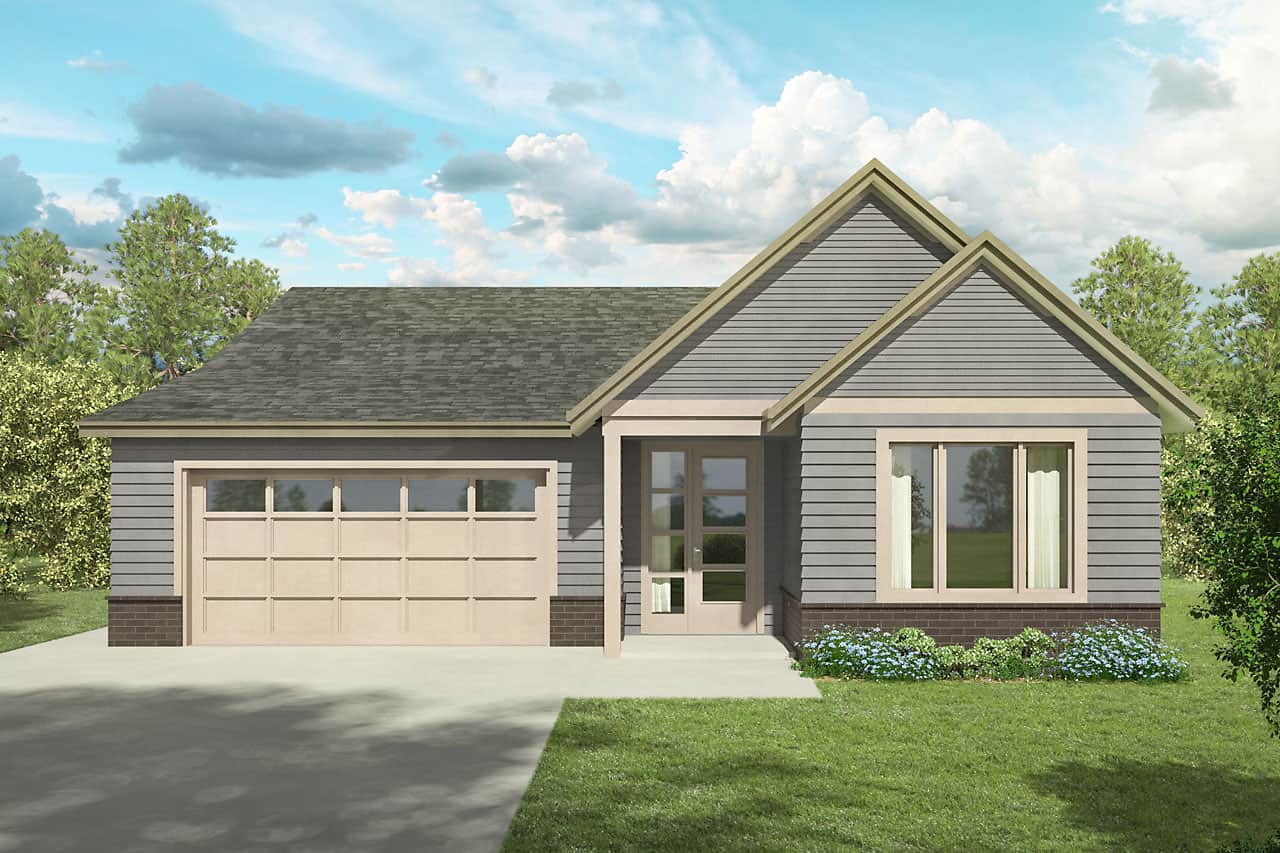 Ranch home (ThePlanCollection: Plan #108-1979)