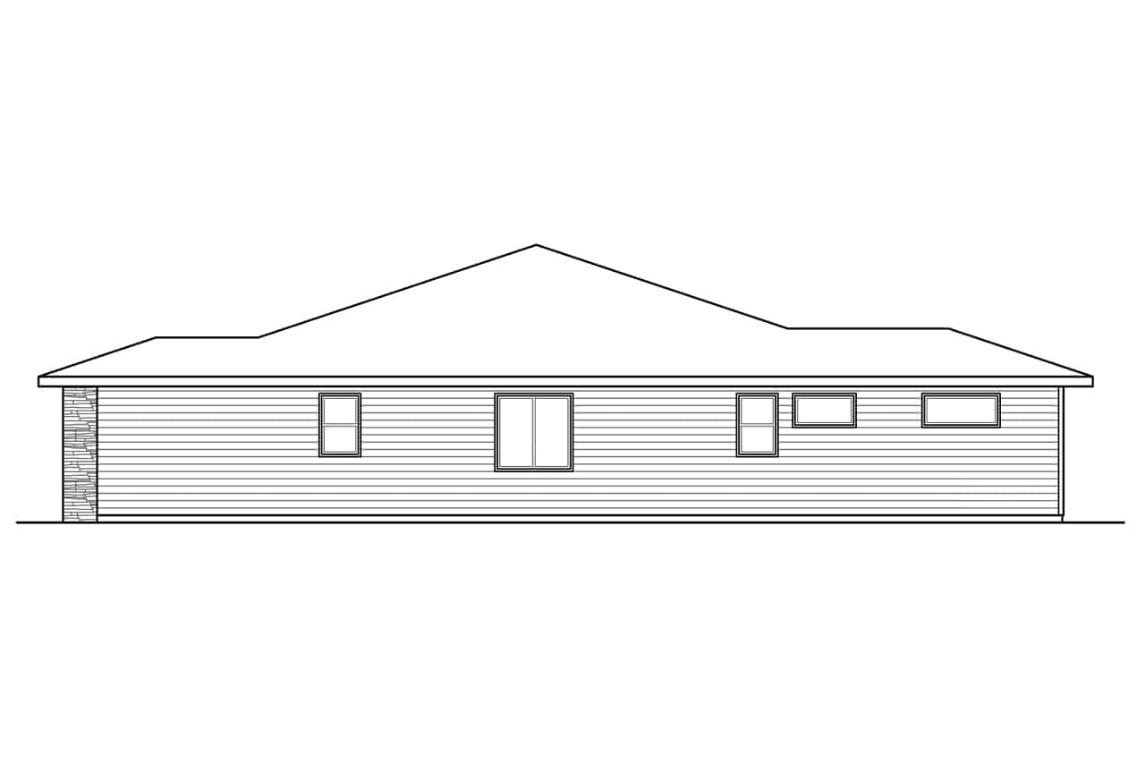 Home Plan Right Elevation of this 3-Bedroom,2198 Sq Ft Plan -108-1980