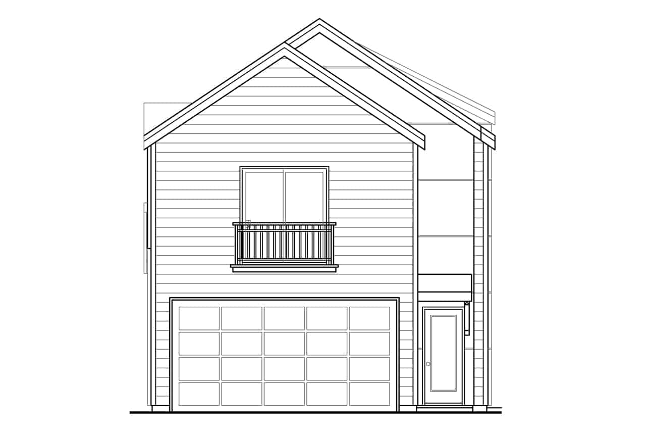 Home Plan Rear Elevation of this 3-Bedroom,2219 Sq Ft Plan -108-1984
