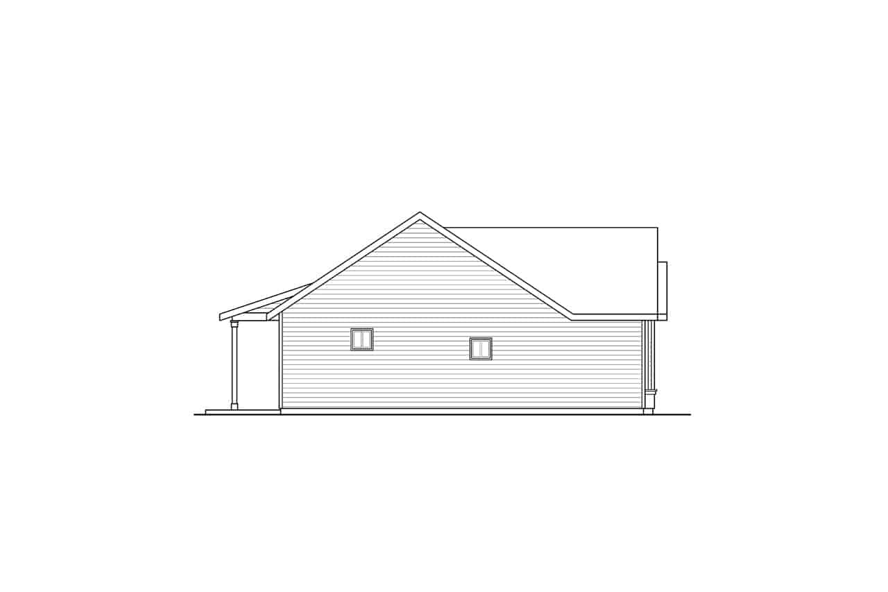 Home Plan Left Elevation of this 3-Bedroom,1918 Sq Ft Plan -108-1985