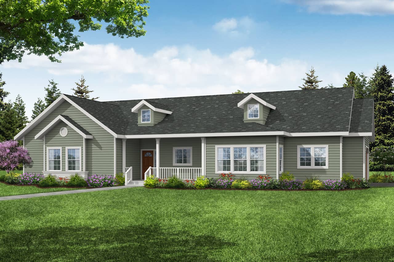 Ranch style home (ThePlanCollection: Plan #108-1985)