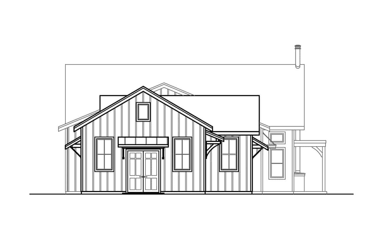 Home Plan Left Elevation of this 3-Bedroom,3259 Sq Ft Plan -108-1988
