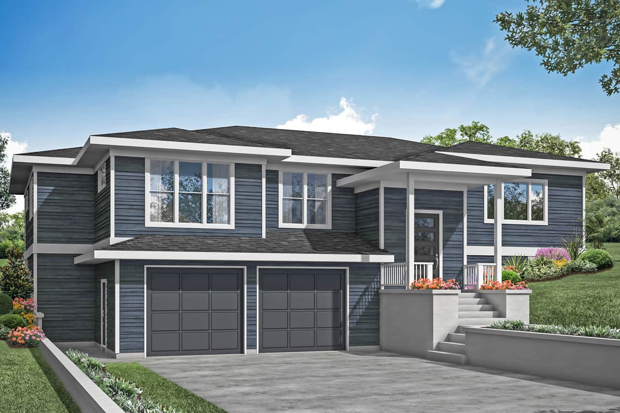 Multi-Level home (ThePlanCollection: Plan #108-1989)
