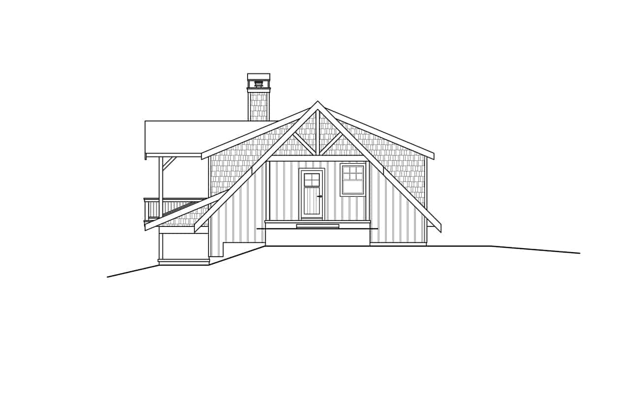 Home Plan Right Elevation of this 1-Bedroom,2049 Sq Ft Plan -108-1990