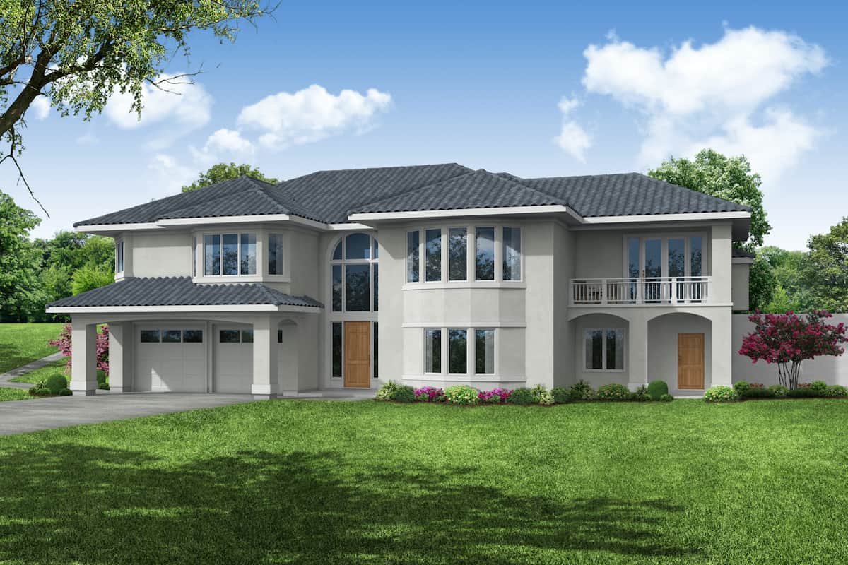Mediterranean home (ThePlanCollection: Plan #108-1991)