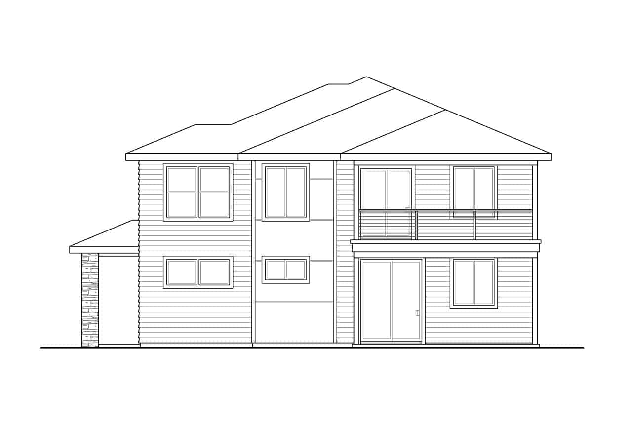 Home Plan Right Elevation of this 3-Bedroom,2388 Sq Ft Plan -108-1992