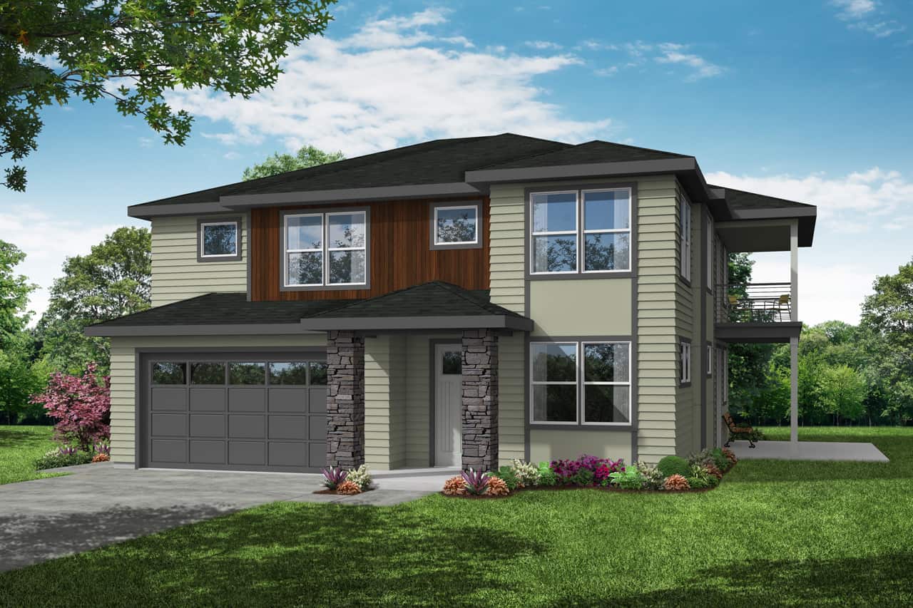 Contemporary home (ThePlanCollection: Plan #108-1992)