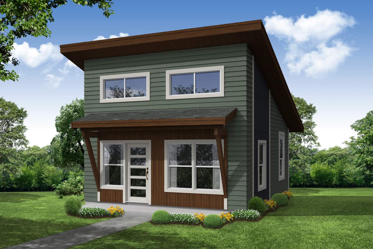 Contemporary home (ThePlanCollection: Plan #108-1993)