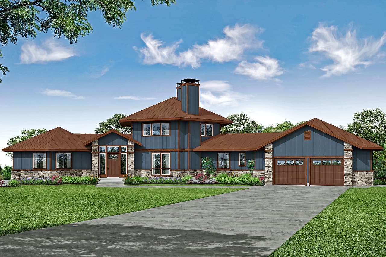 Contemporary home (ThePlanCollection: Plan #108-1994)