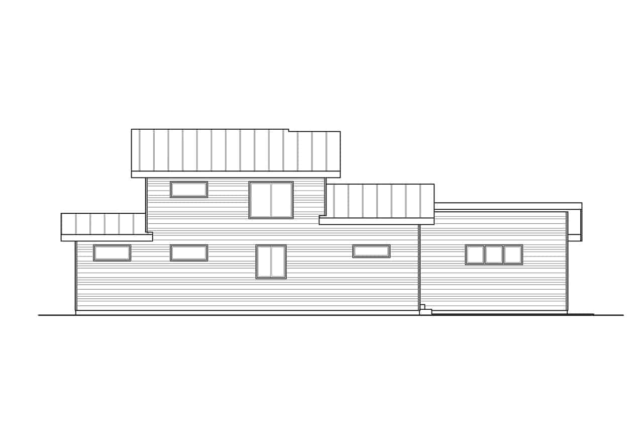 Home Plan Left Elevation of this 3-Bedroom,2448 Sq Ft Plan -108-1995