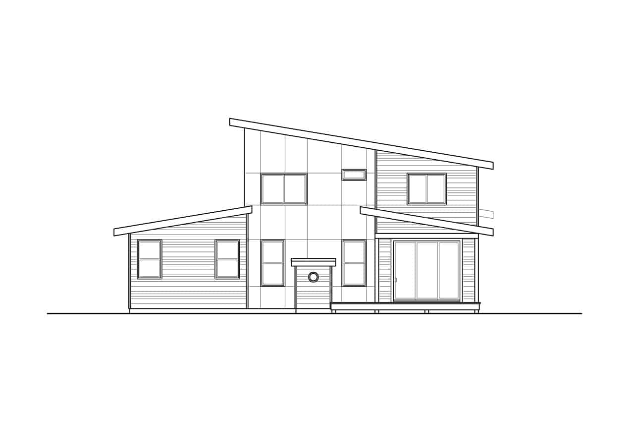 Home Plan Rear Elevation of this 3-Bedroom,2448 Sq Ft Plan -108-1995