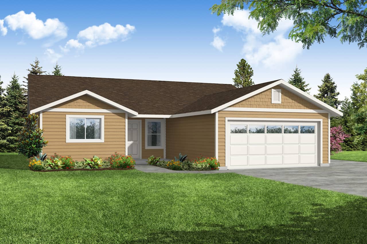 Ranch home (ThePlanCollection: Plan #108-1997)