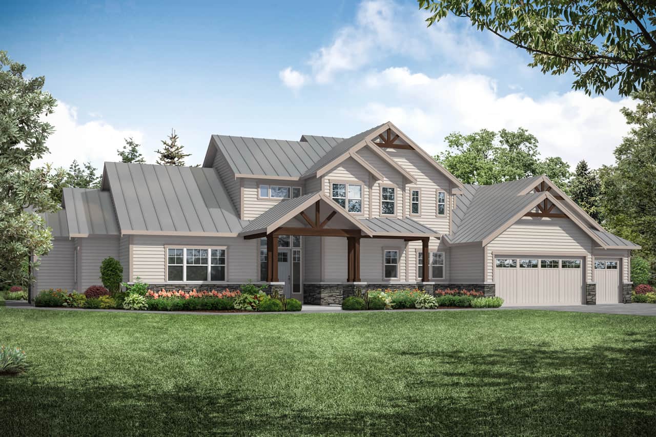 Luxury Rustic style house (ThePlanCollection: Plan #108-1999)