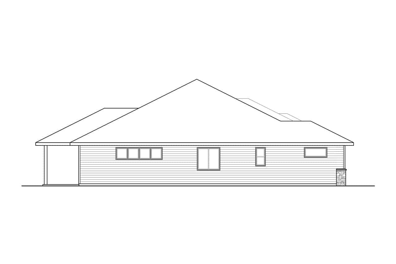 Home Plan Left Elevation of this 3-Bedroom,3012 Sq Ft Plan -108-2004