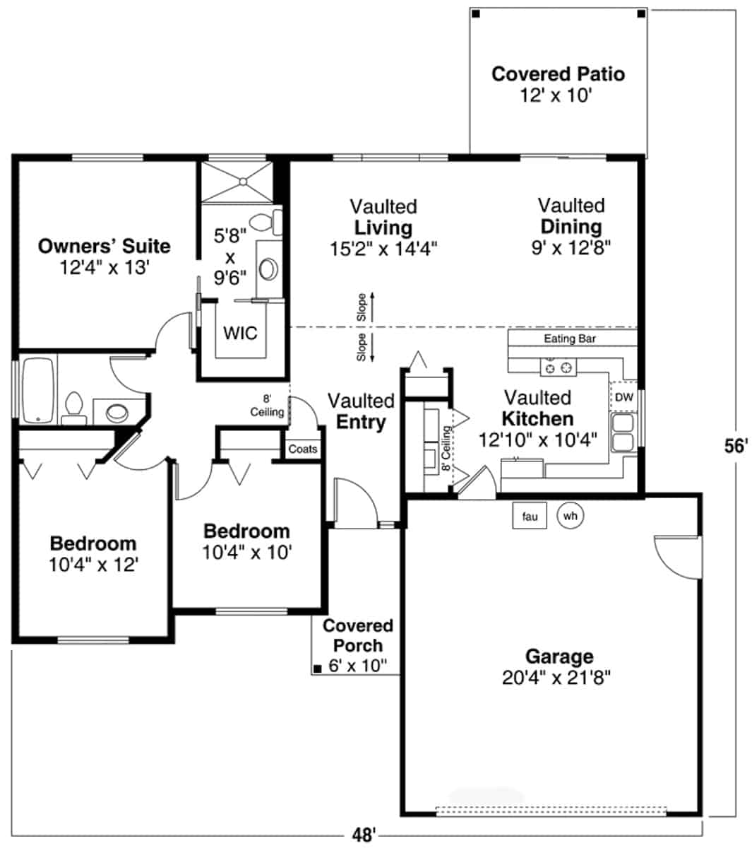 Main Level of Ranch Plan #108-2005