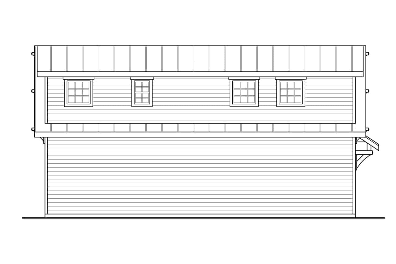 Home Plan Left Elevation of this 0-Bedroom,1836 Sq Ft Plan -108-2007