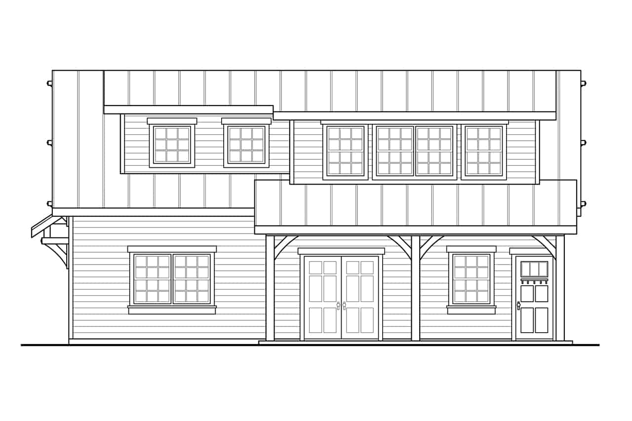 Home Plan Right Elevation of this 0-Bedroom,1836 Sq Ft Plan -108-2007