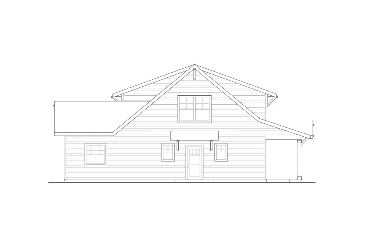 Home Plan Left Elevation of this 3-Bedroom,2426 Sq Ft Plan -108-2008