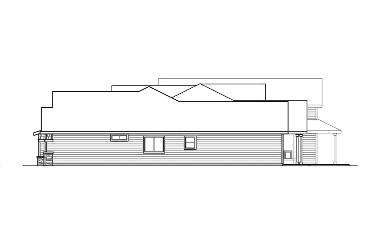 Home Plan Right Elevation of this 3-Bedroom,2792 Sq Ft Plan -108-2009