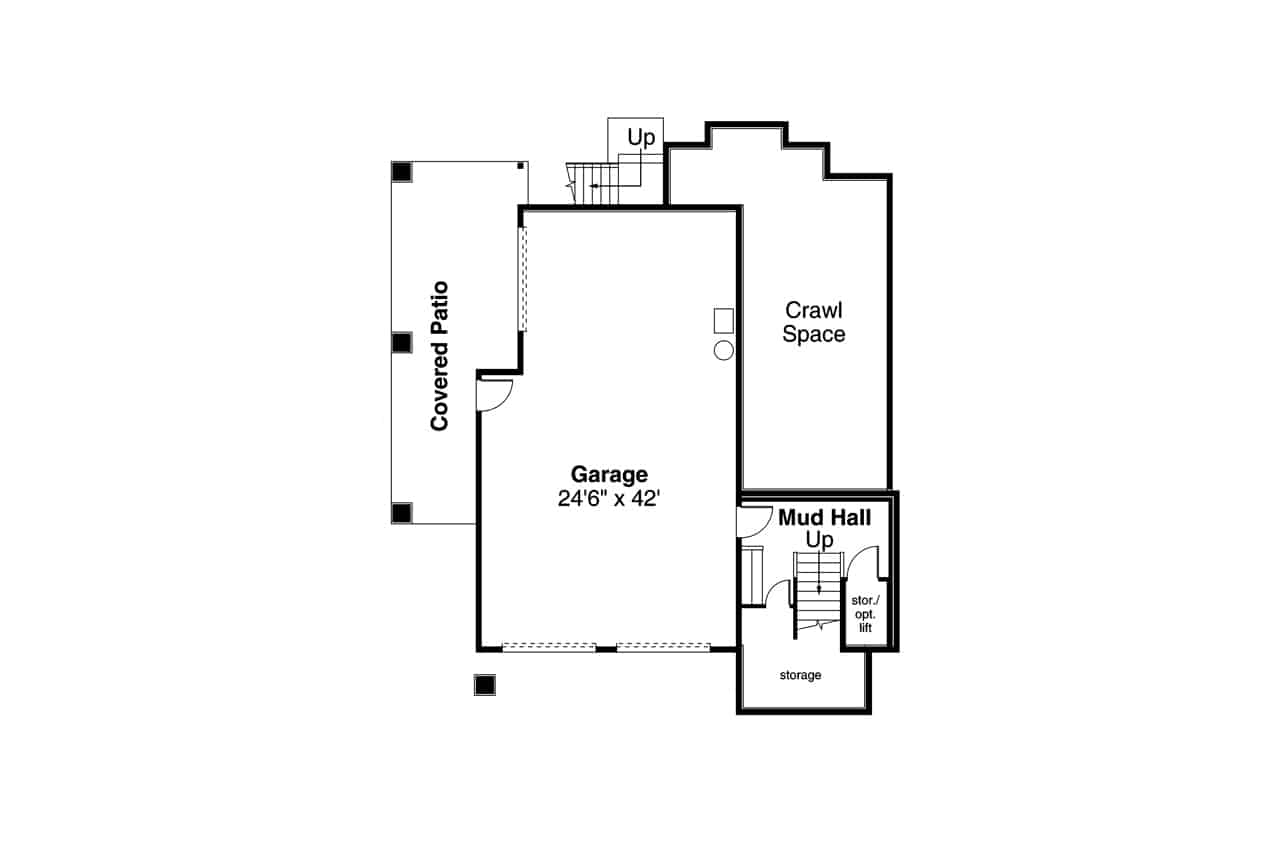 Basement of Contemporary Plan #108-2011