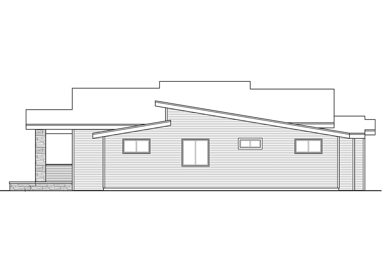 Home Plan Rear Elevation of this 3-Bedroom,2584 Sq Ft Plan -108-2011