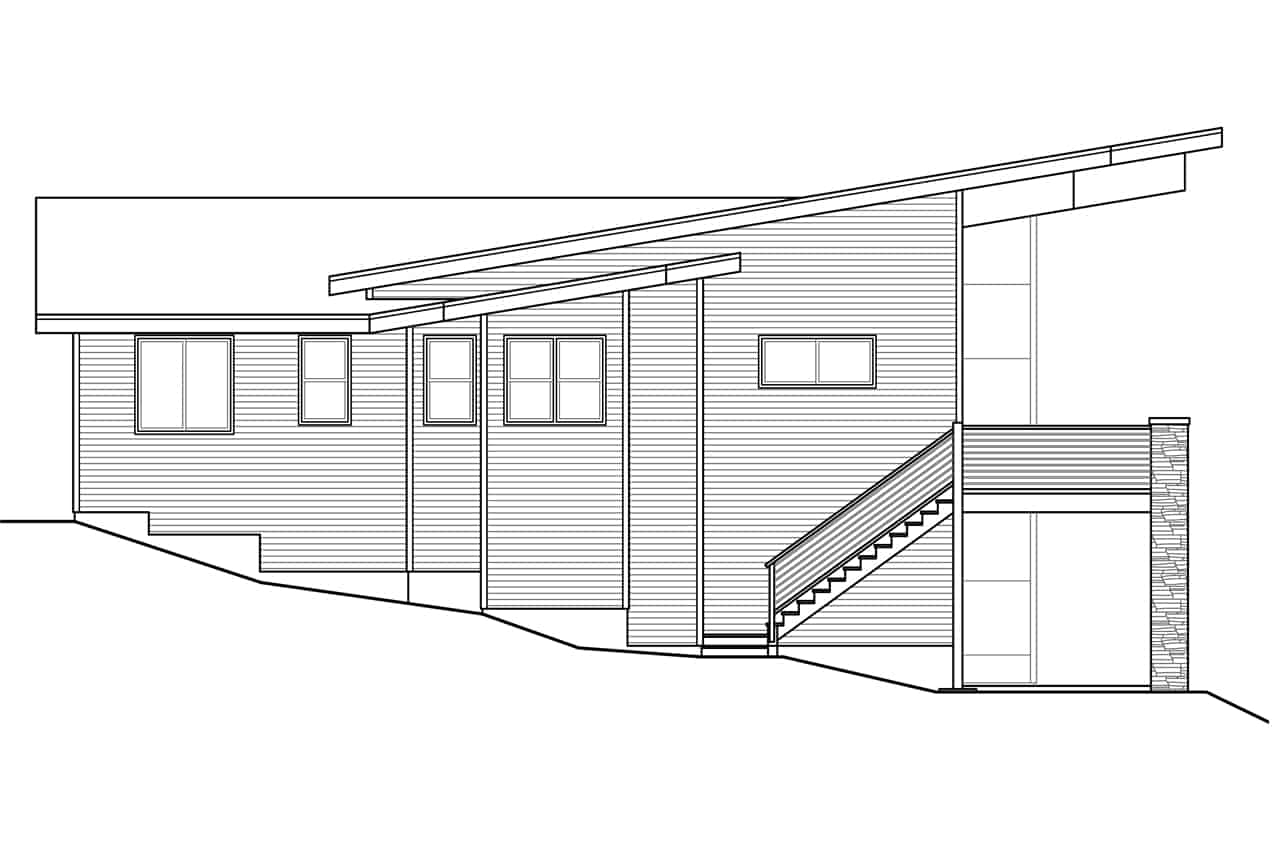 Home Plan Right Elevation of this 3-Bedroom,2584 Sq Ft Plan -108-2011