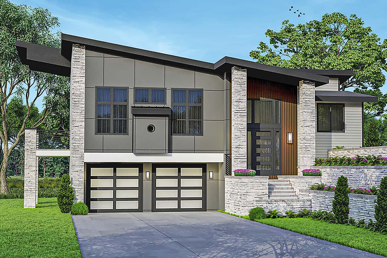 Contemporary home (ThePlanCollection: Plan #108-2011)