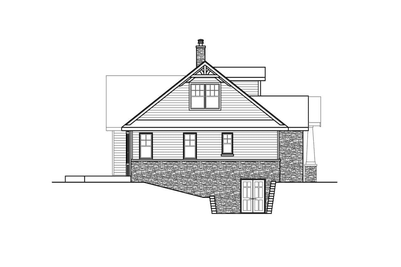 Home Plan Left Elevation of this 3-Bedroom,2511 Sq Ft Plan -108-2012