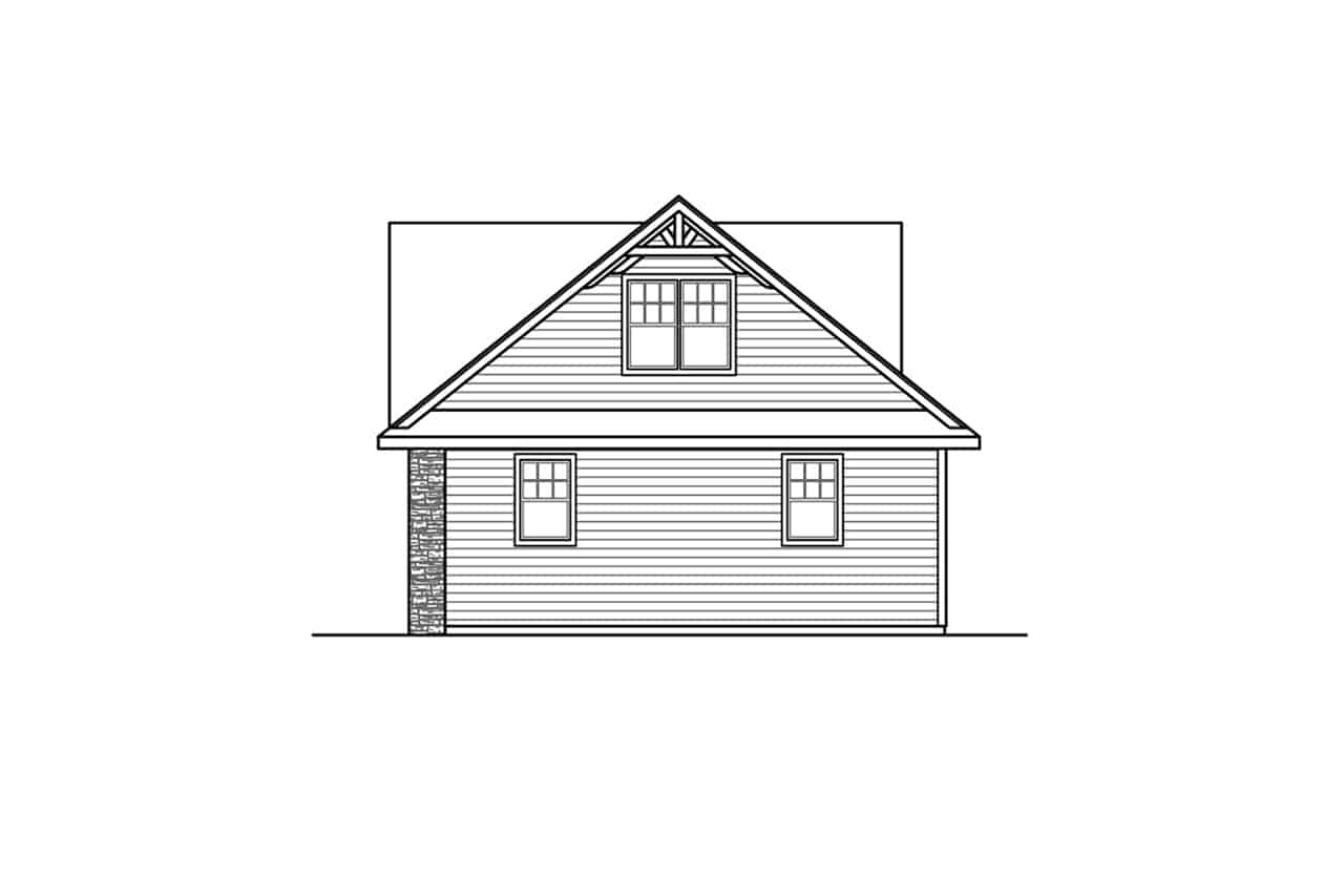 Home Plan Right Elevation of this 3-Bedroom,2511 Sq Ft Plan -108-2012