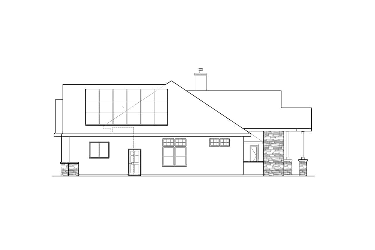 Home Plan Right Elevation of this 3-Bedroom,2880 Sq Ft Plan -108-2013