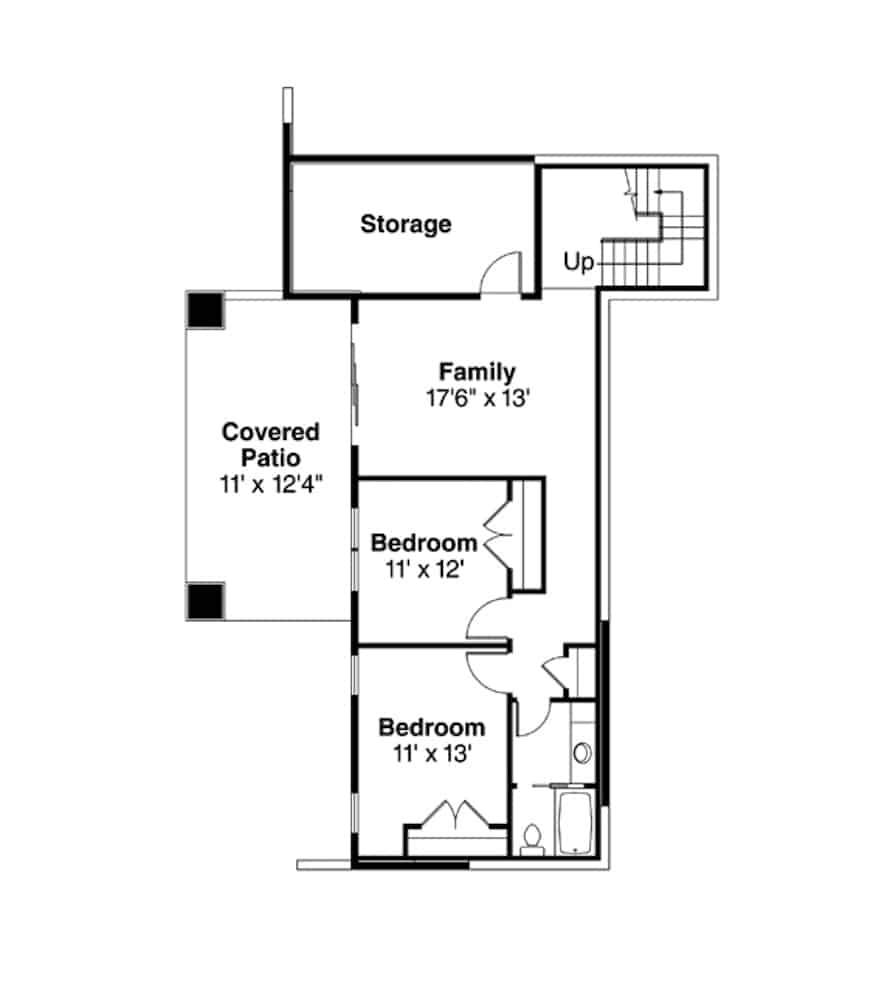 Basement of Contemporary Plan #108-2015