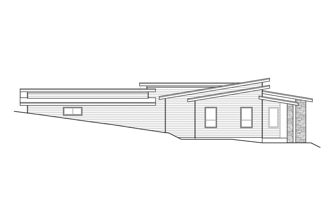 Home Plan Rear Elevation of this 3-Bedroom,2919 Sq Ft Plan -108-2015