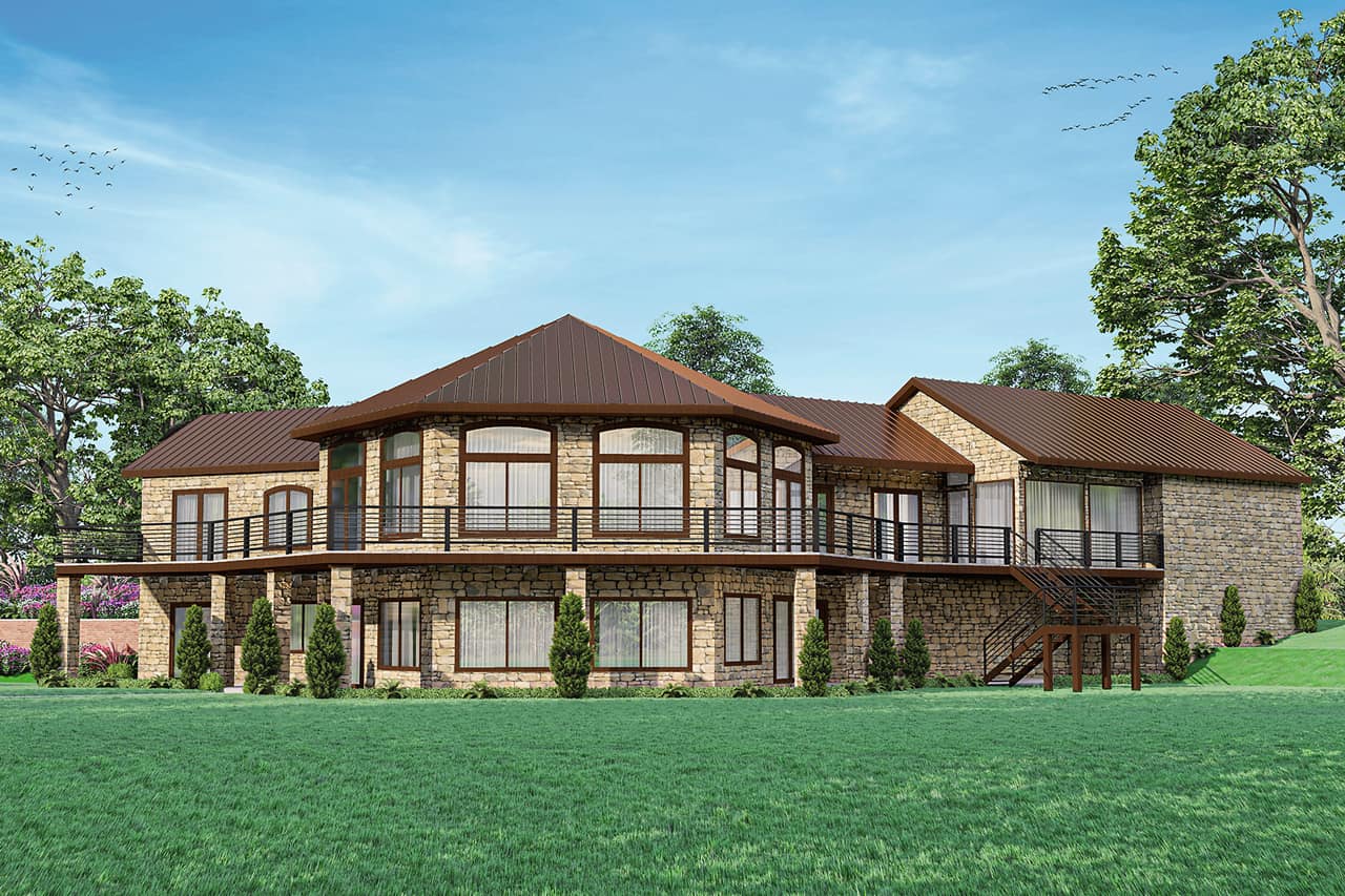 European style house (ThePlanCollection: House Plan #108-2017)