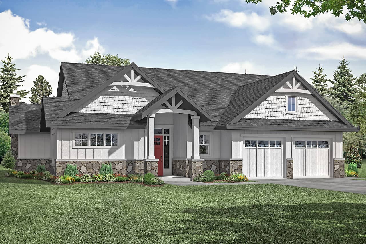 Front View of this 2-Bedroom, 2426 Sq Ft Plan - 108-2019