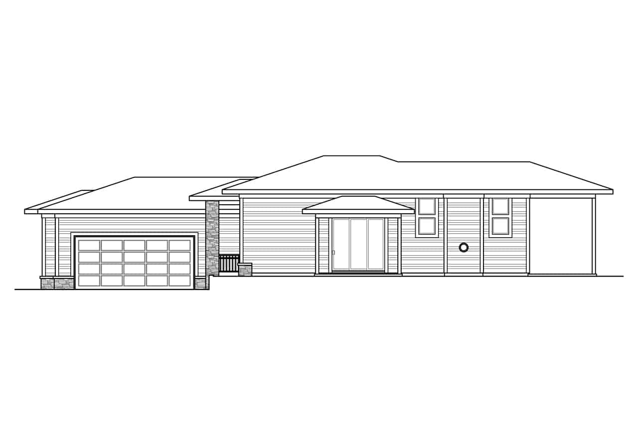 Home Plan Right Elevation of this 3-Bedroom,2321 Sq Ft Plan -108-2021
