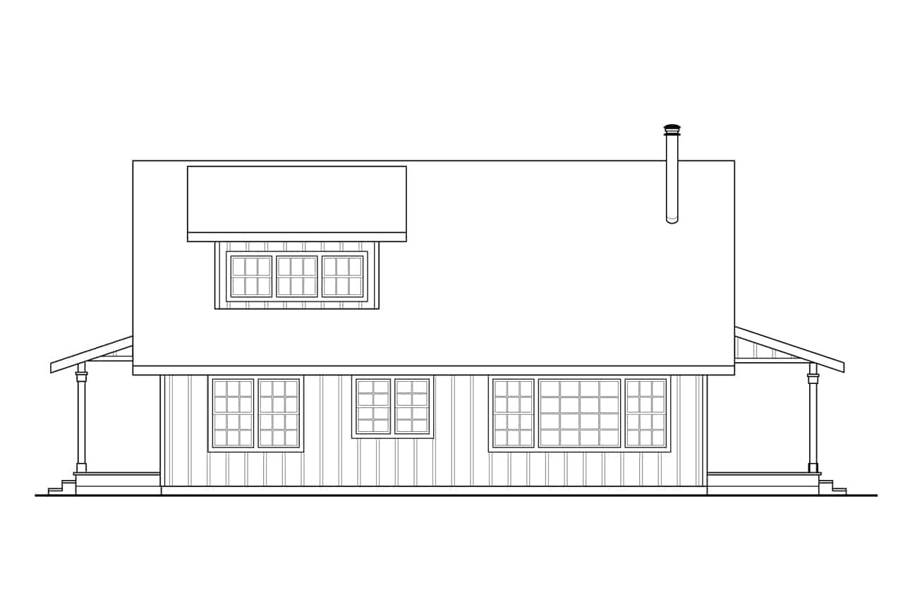 Home Plan Right Elevation of this 2-Bedroom,1749 Sq Ft Plan -108-2022