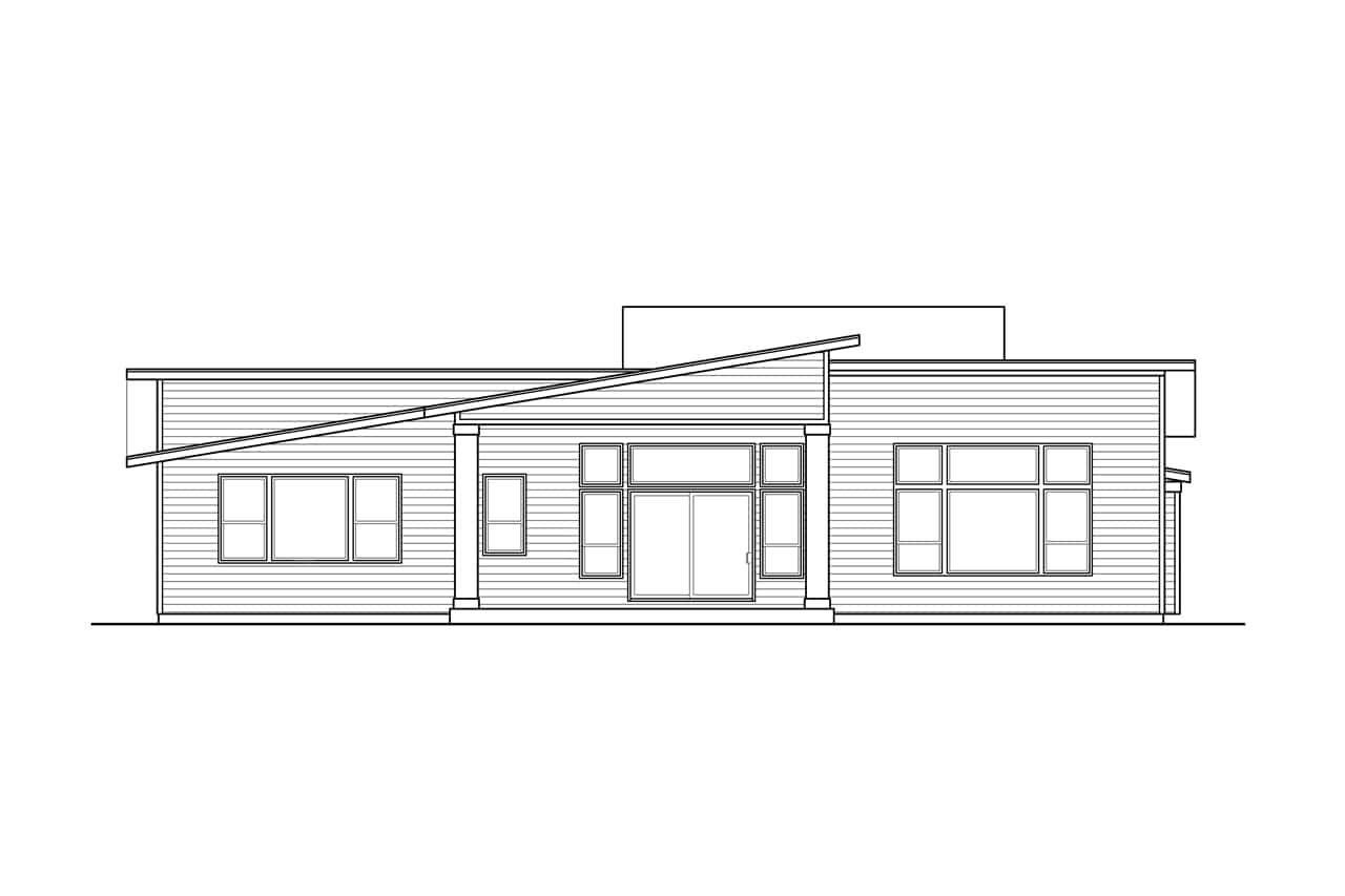 Home Plan Rear Elevation of this 3-Bedroom,2813 Sq Ft Plan -108-2023