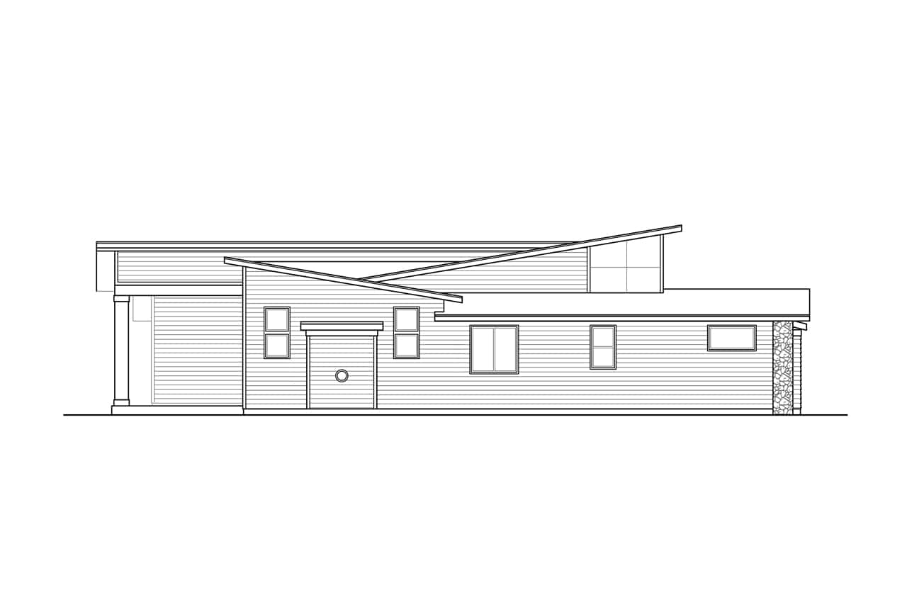 Home Plan Left Elevation of this 3-Bedroom,2813 Sq Ft Plan -108-2023