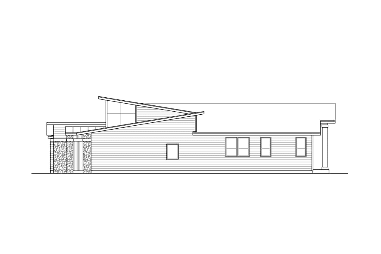 Home Plan Right Elevation of this 3-Bedroom,2813 Sq Ft Plan -108-2023