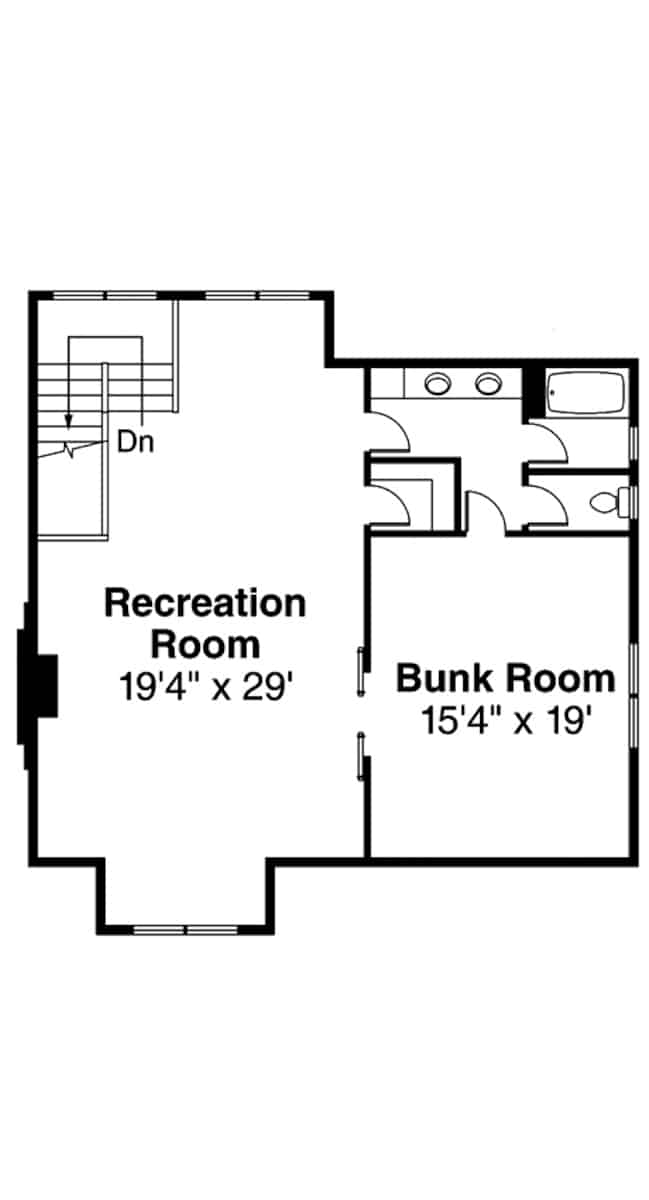 Upper Level of Farmhouse Plan #108-2024