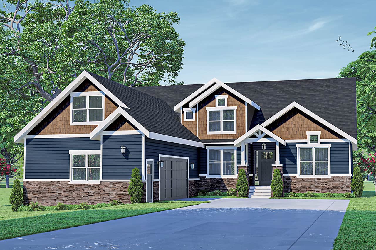 Traditional house design (ThePlanCollection: Plan #108-2025)