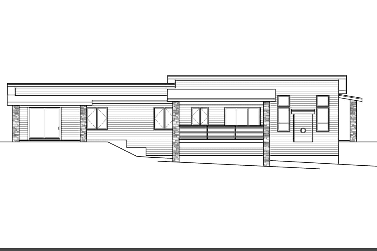 Home Plan Left Elevation of this 3-Bedroom,2577 Sq Ft Plan -108-2026